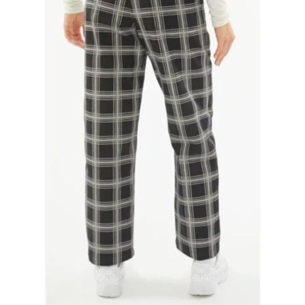 NWT Wasted Paris Urban Outfitters Plaid Pants Black and White Straight Leg-sz Sm
